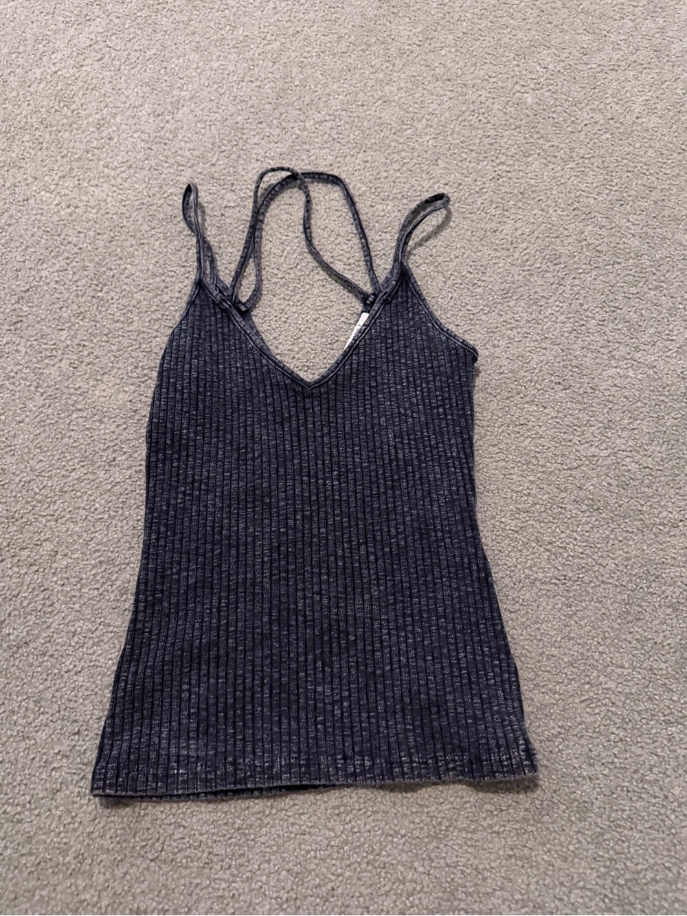 Project Social T Ribbed V-Neck Strappy Tank Top